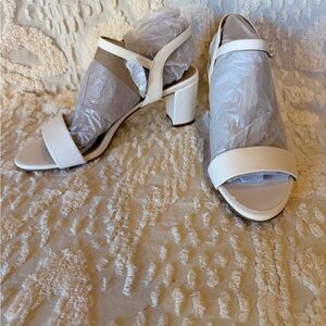 Naturalizer Ivory Block Heel Ankle Strap Sandals #530